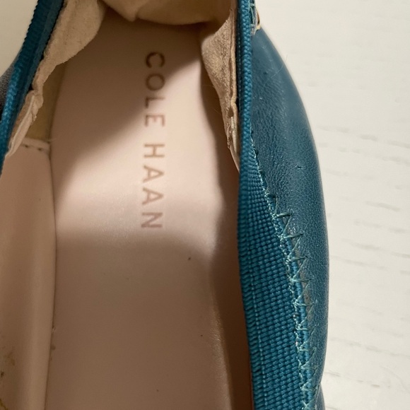 Teal Cole Haan Elbridge Leather ballet flats, size 8. - Picture 4 of 6